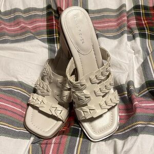 Marc Fisher Cream Braided Sandals Size 10